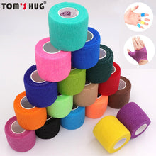 Load image into Gallery viewer, 18 Colors Colorful Athletic Wrap Tape Self Adhesive Elastic Bandage Elastoplast Sports Protector Knee Finger Ankle Palm Shoulder
