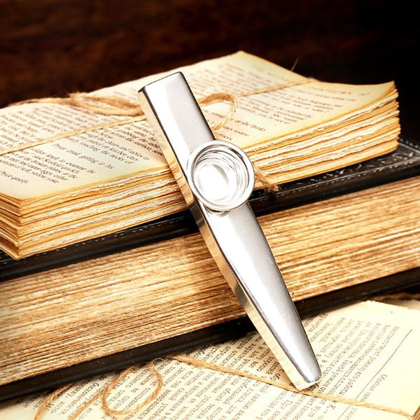 Metal Kazoo Lightweight Portable For Beginner Flute Instrument Music Lovers Woodwind Instrument Simple Design Lightweight Kazoo