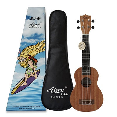 Aiersi Brand 21 Inch mahogany Soprano student beginner Ukulele High quality Ukelele